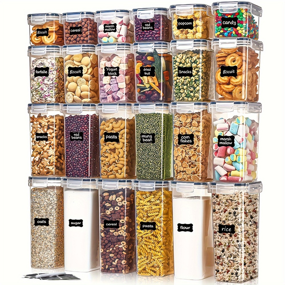 Kitchen Appliances Packages - 24個入り食品保存容器 12箱 12蓋 気密パントリーオーガナイザー キッチンアクセサリー ガジェットツール