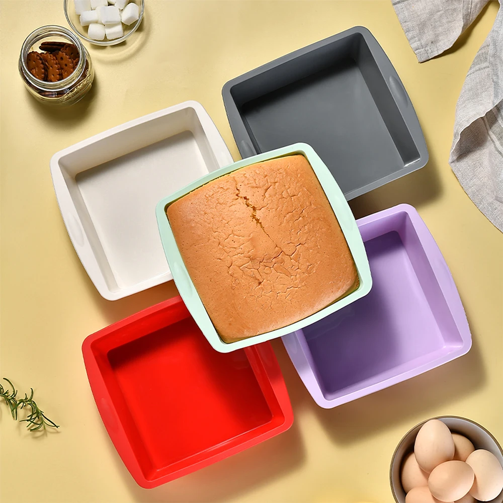 Kitchen Appliances Packages - 正方形のシリコンケーキモールド,簡単なリリース,ケーキパン,耐久性のあるキッチンツールとアクセサリー,家庭用,1個,4個
