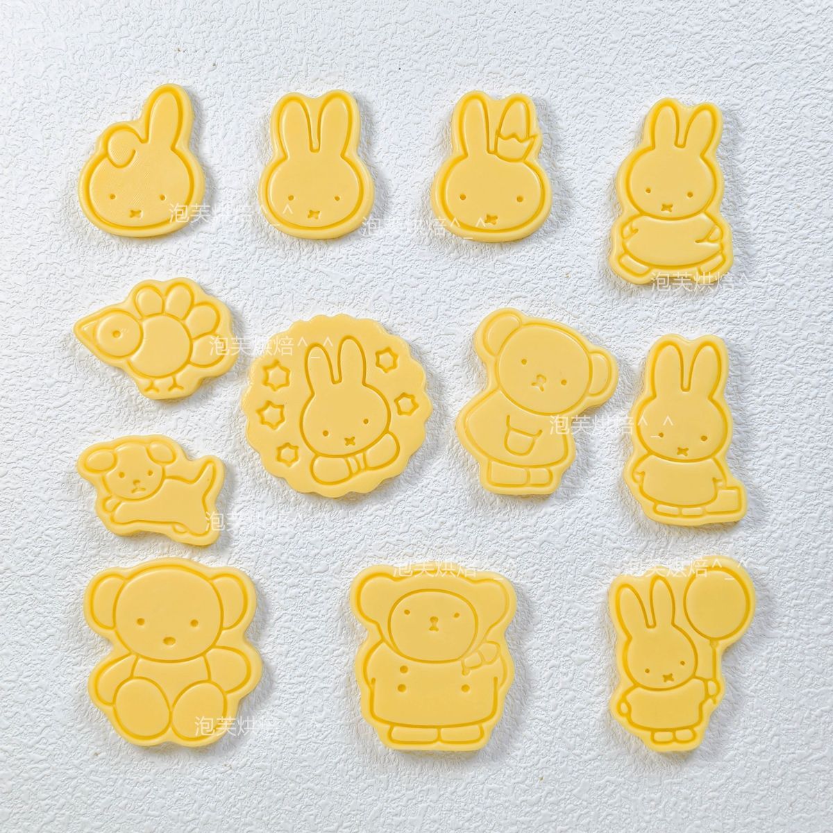 Kitchen Appliances Packages - かわいい 3D プレスクッキー型 ミッフィー柄付き 再利用可能なベーキングツール 子供