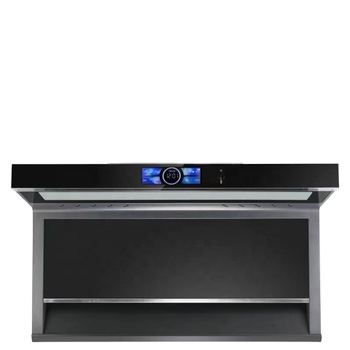 Kitchen Appliances Lowes - 90cmアイランドレンジフード、低騒音縦型チムニー排気装置、家庭用キッチン調理器具フード、LEDライト、銅製ハウジング