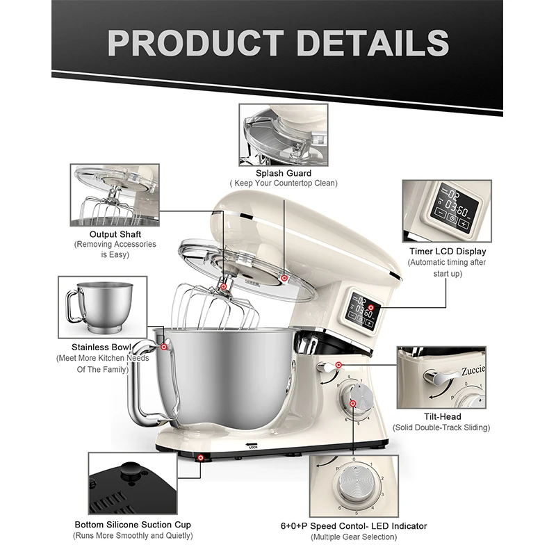 Kitchen Appliances In Sale - 2025年新発売 キッチン家電 6.2L 8830モーター搭載 スタンド式ベーカリー フードプロセッサー