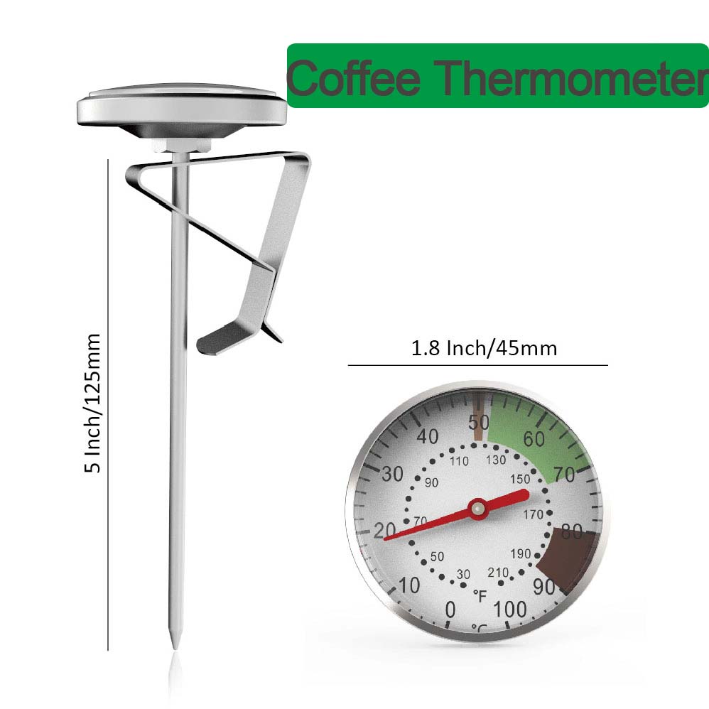 Kitchen Appliances Packages - 0-100 ° C 食品温度計ステンレス鋼コーヒーミルク温度計調節可能なクランプキッチン食品調理ドリンクツールアクセサリー