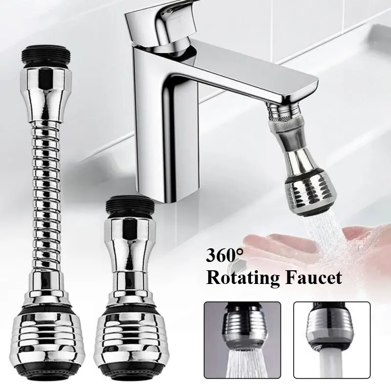 Kitchen Appliances Bundle - 1/2 個 360 ° 調整キッチンシンクの蛇口エクステンダーフィルタースプレーデュアルモード節水加圧器家庭用浴室ツール