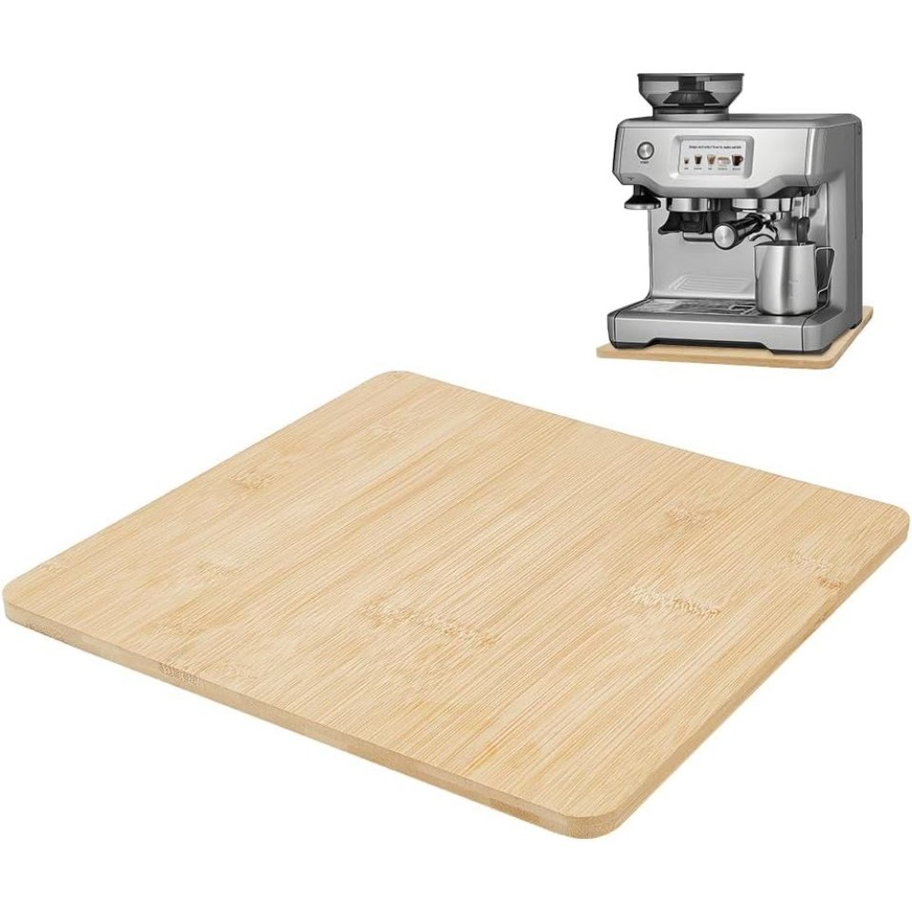 Kitchen Appliances Countertop - 竹製スライドトレイ コーヒーメーカー用 キッチン家電トレイ 滑り止めパッド付き キッチンカウンターコーヒーバー整理用