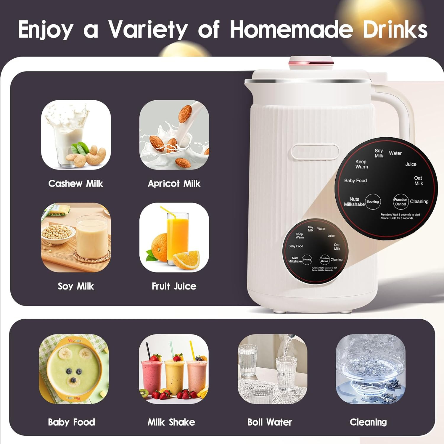 ミニ豆乳メーカー フィルター不要 自動洗浄 保温機能付き 低 - Kitchen Appliances Lowes のレビューと価格