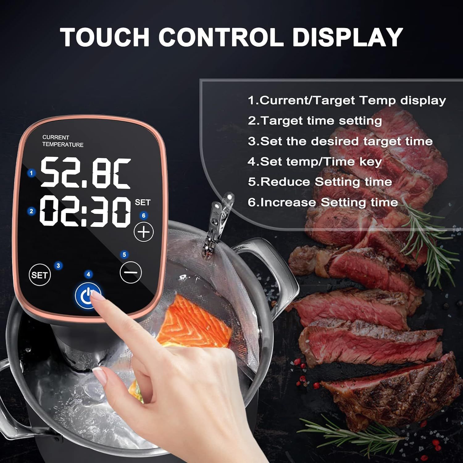 FP01 電気式家庭用サーモスタット付き低温真空調理器 ステ - Kitchen Appliances Usa のレビューと価格