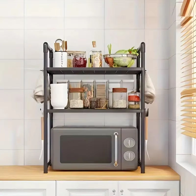 新年：頑丈な調節可能/積み重ね可能/折りたたみ式伸縮式収納ラ - Kitchen Appliances Countertop のレビューと価格