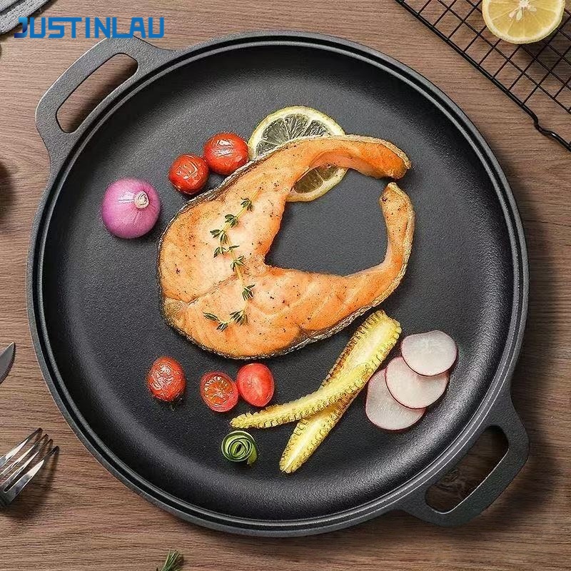 JUSTINLAU ダブルイヤーフライパン 鋳鉄製卵ステーキ - Electric Griddle Pancake のレビューと価格