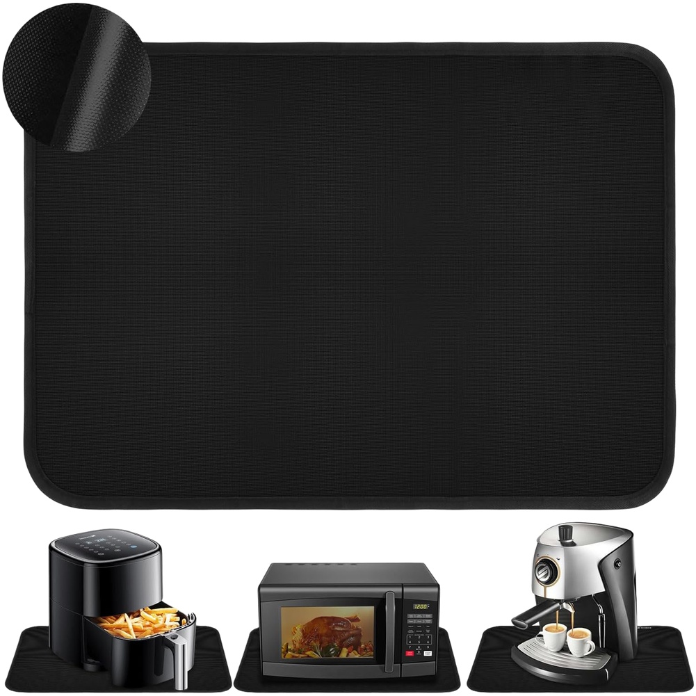 キッチン家電用 ブラックエアフライヤーマット 耐火性 最大5 - Kitchen Appliances Usa のレビューと価格