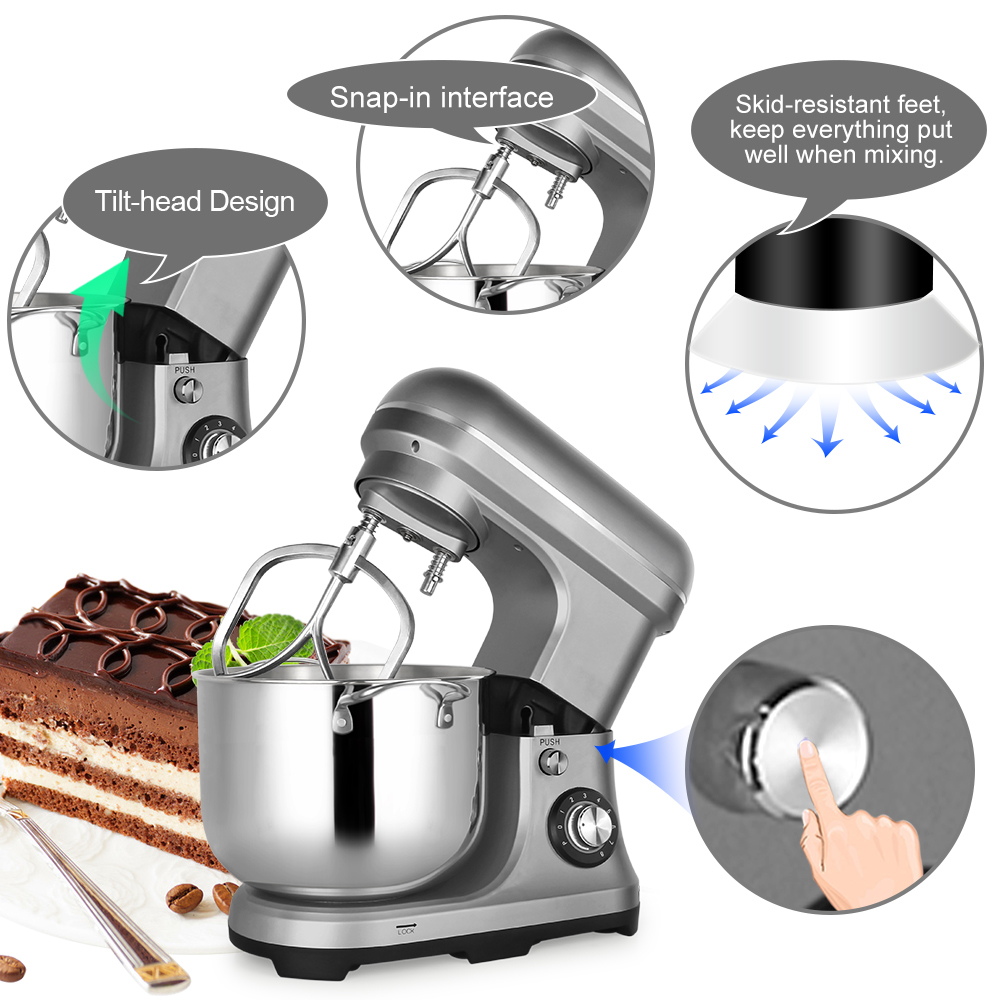 11L 2000W 大型強力電動ミキサー ダブルドウフック付 - Kitchen Appliances Usa のレビューと価格